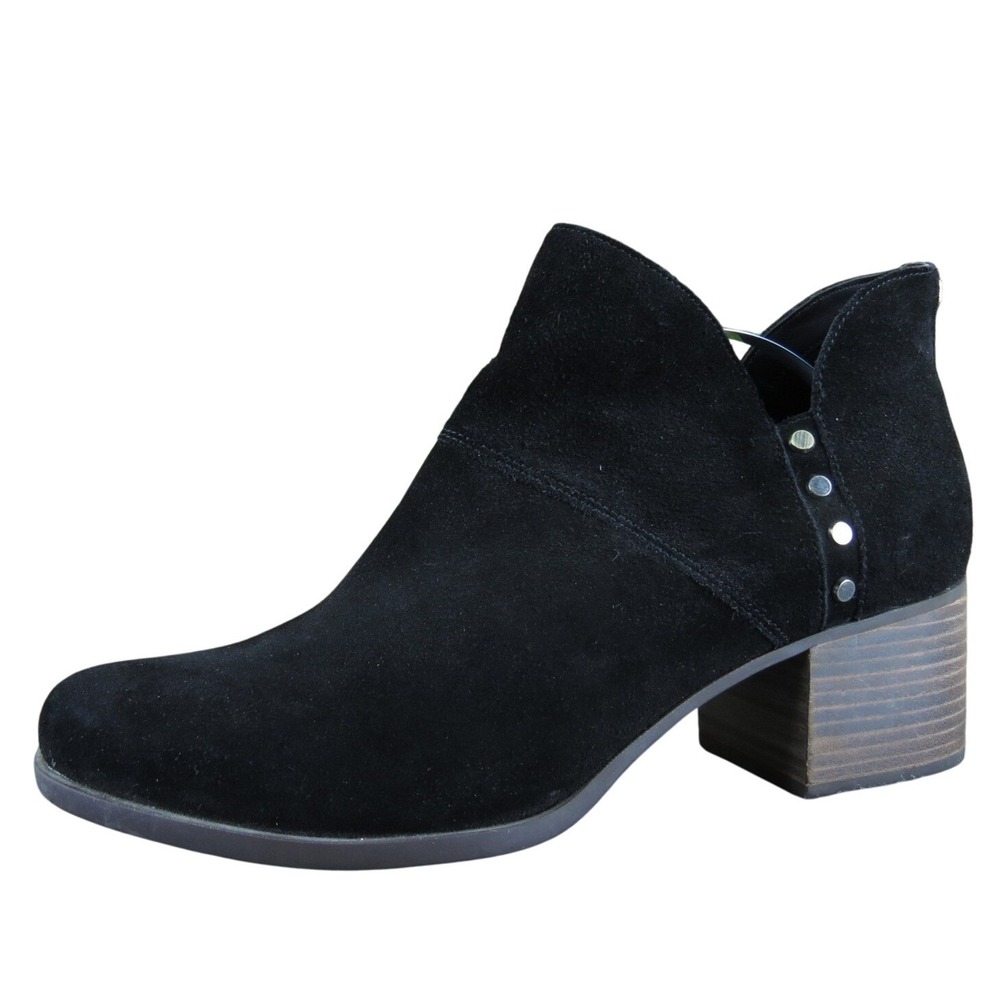 Koolaburra by UGG Sofiya Womens 11 Black Suede Ankle‎ Booties Studded Block Heel